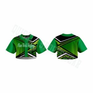 Custom Sublimated Full Button Crop Top